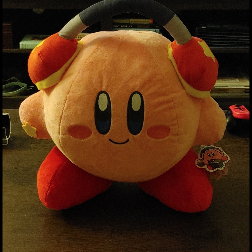 Kirby w/ Headphones Plays Retro Game Song